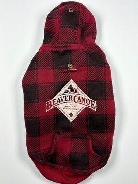 Red Plaid Hooded Dog Sweater - Cozy Plaid Pet Hoodie